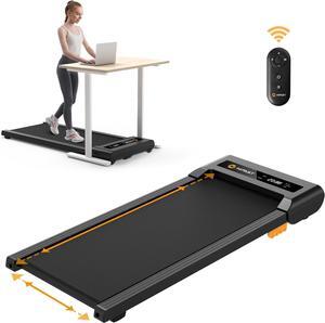 Walking Pad, 2.5HP Under Desk Treadmill for Home Office, 300 Lbs Capacity Portable Treadmill with Remote Control & LED Display, 2 in 1 Treadmill for Walking Jogging and Running
