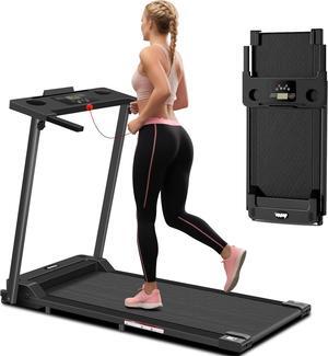 Portable Foldable Treadmills for Home, Small Folding Treadmill for Home Office with 300 LBS Capacity, Walking Running Exercise Electric Compact Treadmill with LED Display