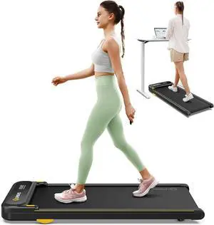 UREVO Walking pad, Under Desk Treadmill for Home Office, Portable Desk Treadmill with Double Shock Absorption Remote Control LED Display, 265 Lb Capacity