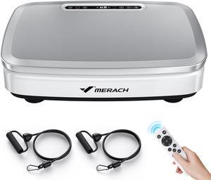 MERACH Vibration Plate Exercise Machine, Vibrating Plate Exercise Machine for Women Men, Vibration Plate with 2 Tension Ropes LED Display, Workout Equipment for Home