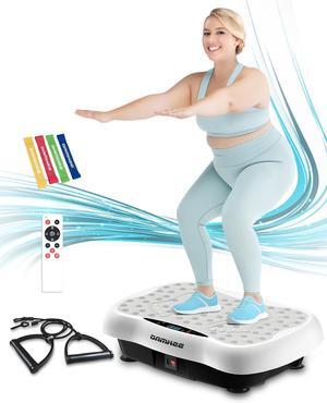 Vibration Plate Exercise Machine for Weight Loss, Power Vibrating Platform Full Body Workout, Home Gym Equipment with 120 Adjustable speeds, 330 Lbs, Shake Board for Lymphatic Drainage