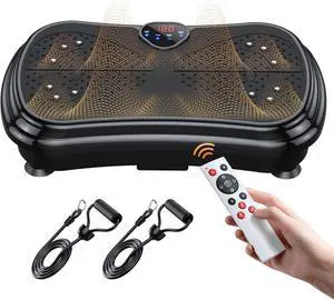 Vibration Plate Exercise Machine Weight Loss, Full Body Vibration Plate for Lymphatic Drainage, 180 Adjustable Speeds Power Shaping Waver Vibrating Plate 400 Lbs Capacity