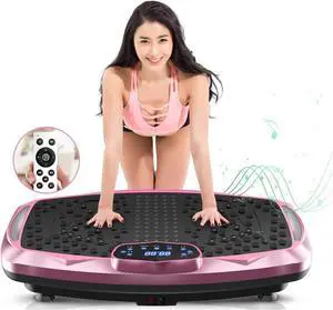 Vibration Plate Exercise Machine Whole Body Workout Vibration Fitness Platform for Home Fitness & Weight Loss + BT + Remote, 99 Levels