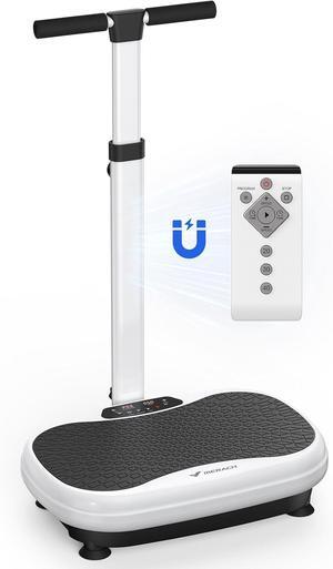 MERACH Vibration Plate Exercise Machine, Vibrating Plate Exercise Machine with Handrails, Full Body Vibration Platform for Women Men, Exercise Equipment for Home