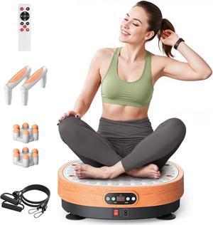 MERACH Vibration Plate Exercise Machine with Foot Massager, Office Vibrating Plate Exercise Machine for Weight Loss, 0-99 Levels Amplitude and Easy to Store, Acupressure Relieves Leg Fatigue