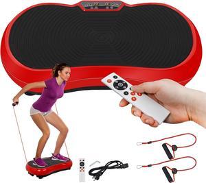 SUPER DEAL Pro Vibration Plate Exercise Machine - Whole Body Workout Vibration Fitness Platform Fit Massage Workout Trainer w/Loop Bands + Bluetooth + Remote, 99 Levels