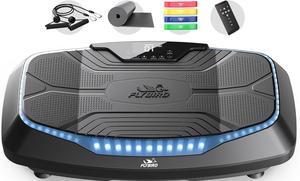 FLYBIRD 4D Vibration Plate 500 LBS Capacity, Oscillation, Linear, Pulsation Vibration Plate Exercise Machine, Triple Motors Vibration Plate for Bone Density Building & Lymphatic Drainage