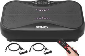 DERACY Vibration Plate Exercise Machine Whole Body Workout 3D XL Platform Shaker with Resistance Bands for Weight Loss, Body Shaping and Fat Burning