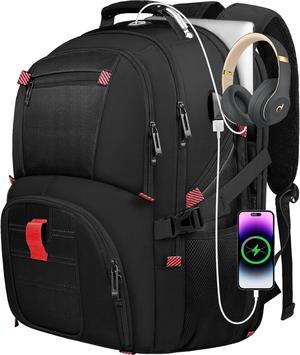 Extra Large Travel Backpack, 50L Big Capacity Travel Laptop Backpack for Men Him Women, TSA Airline Approved Luggage Business Computer Work Nursing Computer College Bag 17 Inch Computer, Black