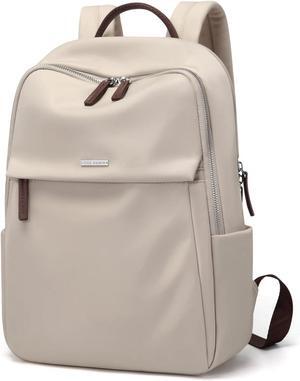GOLF SUPAGS Womens Laptop Backpack with Separate Laptop Compartment Water Resistant Computer Backpacks Fits 14 Inch Notebook Travel Work College Bags (Apricot)