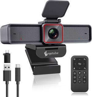 4K Webcam with AI Tracking,Remote Control 4K Web Camera/10X Digital Zoom 1080P 60fps Web cam with USB 3.0 HDR/Dual Noise Cancelling Microphones for Video Calls/Meetings/Streaming/Skype/Zoom