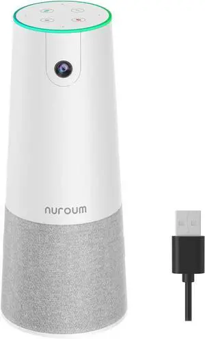 NUROUM C20(2nd Gen) HD Conference Webcam, 1080P Video Conferencing Camera with Microphone and Speaker, All in One Computer Camera for Desktop, 13ft Voice Pickup, AI Noise-Cancellation, USB Plug&Play