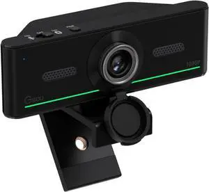 1080P Webcam with Mics, Auto Light Correction,USB Plug&Play,Privacy Cover, Computer Webcam Connect Bluetooth Headset/Earphone/Speaker, Full HD Webcam for High-End Business Meetings&Live Streaming