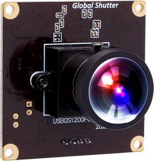 Wecamera_usb High Speed Wide Angle Global Shutter USB Camera Module for Computer 1080P Mini Webcam Board High Frame 90fps Web PC Camera Board for Laptop Raspberry Pi (110degree No Distortion Lens)