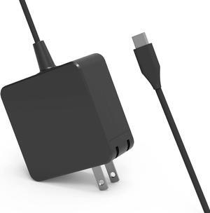 Universal 65W USBC Laptop Charger, USB C Charger 65 watt Type C Laptop: for LG Gram/Lenovo/HP/Dell/Steam Steak Deck/Asus/Samsung/Acer/MacBook Pro Computer Smart Phone, USB-C AC Power Adapter Cord