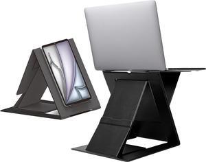 MOFT Folding Laptop Stand Lap Desk, Portable & Mini Computer Stand Laptop Desk for Travel and Home Office, Ergonomic Design with Adjustable Viewing Angles, Lightweight Computer Cooling Riser, Black