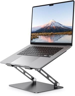 Adjustable Laptop Stand Ergonomic Computer Riser Aluminum Laptop Stand for Desk Portable Notebook Stand Laptop Riser Holder Compatible with 10-17.3 Laptops Tablets,Black