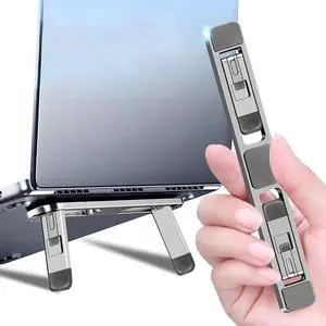 Laptop Computer Stand Keyboard for Desktop Adhesive Laptop Stand Heat Dissipation, Aluminum alloy Keyboard foot Support pad Height, Be Suitable for With 10 to 17 inch Accessories (silver)