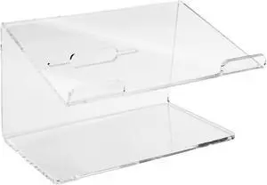 RUSSELL+HAZEL Acrylic Laptop Stand, Desktop Organization, Clear, 14 W x 12.125 L x 8.75 H, Fits Laptops up to 16, 51183