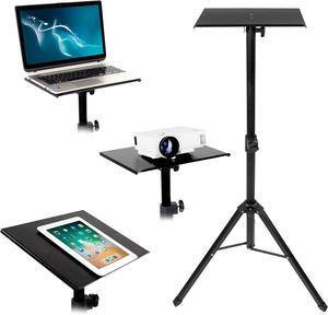 Mount-It! Tripod Projector Stand - Laptop Stand Tripod - Tall Projector Stand for Indoor or Outdoor - Short Throw Projector Stand or Laptop Tripod - Adjustable Height Projector Stand Tray