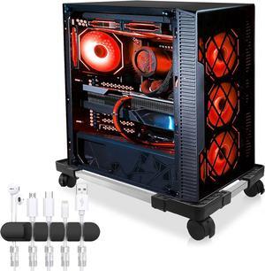 Seloom PC Stand Computer Tower Stand, Adjustable Mobile CPU Stand, Desktop PC Case Tower Stand with Rolling Caster Wheels, PC Riser Fits Most Gaming PC Under Desk