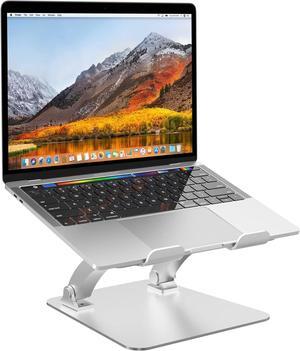 Laptop Stand Adjustable Desk Riser, Aluminum Metal Foldable Computer Riser for Desk, Compatible with 9 to 17 Inches Notebook Computer, Office Computer Accessories for Desk, Silver