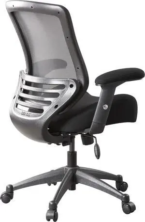 BOLISS 400lbs Mesh Ergonomic Super Soft Wide Cushion Office Computer Desk Chair Adjustable Arms(Black)