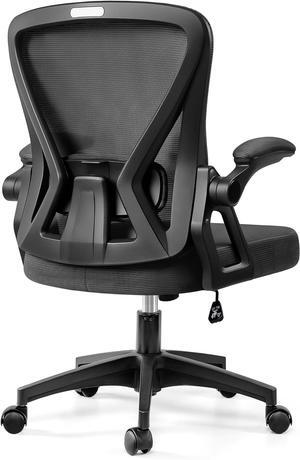 Office Chair, Ergonomic Home Computer Desk Chairs, Comfy Breathable Mesh Chair with Adjustable Lumbar Support Flip-up Armrests, Executive Task Chair with High Back for Home Office Rolling Swivel Chair