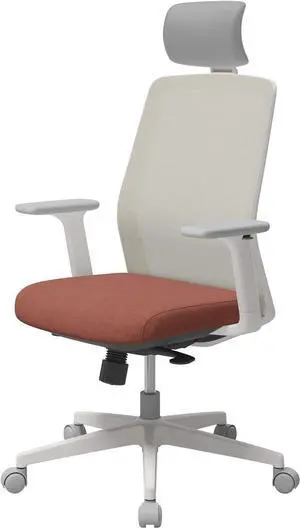SIDIZ T40 SE Ergonomic Office Chair : Comfortable Home Office Chair with Reclining Tilt Lock, Headrest, 3D Armrests, Mesh Back Computer Desk Chair, Alternative Gaming Chair (Terracotta)