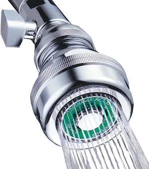 Sloan AC-11 Act-O-Matic Volume Control Showerhead, 2.5 GPM Flow Rate - Standard with Thumb Screw, Fingertip Control, Self-Cleaning Spray Disc, Polished Chrome Finish, 4020100