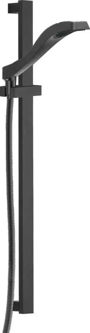 Delta Faucet Dryden Single-Spray Slide Bar Hand Held Shower with Hose, Black Handheld Shower Head, Slide Bar Hand Shower, Handheld Shower, Detachable Shower Head, Matte Black 57051-BL
