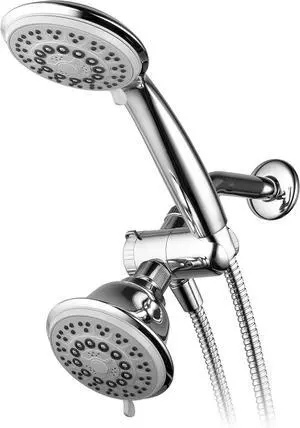 PowerSpa 30-setting 3 Way Luxury G-Style Gray-Face Shower-Head Combo