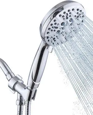 Shower Head with Handheld High Pressure-Full Body Coverage Powerful Rain Showerhead Extra 60 Long Hose and Adjustable Brass Joint Holder- The Perfect Detachable Heads for Bathroom Upgrade