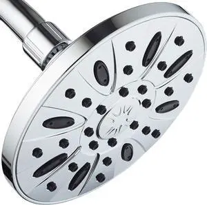 AquaDance Chrome High Pressure 6 inch Luxury Spa Rain Shower Head. Anti-Clog Nozzles, Angle Adjustable, Premium Finish. Trust Premier American Brand from Leading U.S. Showerhead