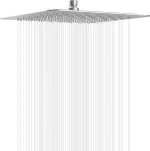 Esnbia 10" Rain Shower Head, Stainless Steel Rainfall Ceiling Mount Shower Head, Brushed Nickel (Shower Arm NOT Include