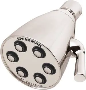 Speakman S-2252-PN Signature Brass Icon Anystream High Pressure Adjustable Shower Head, Polished Nickel