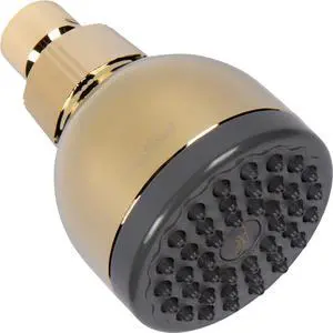 Aqua Elegante Low Water Pressure Shower Heads - Best High Pressure Boosting Wall Mount Showerhead - Indoor And Outdoor Modern Bath Spa Head, 2.5 GPM - Polished Brass