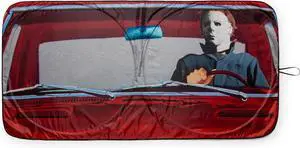 Halloween Michael Myers Horror Movie Sunshade for Windshield | Foldable Sun Visor Protector for Cars, Trucks, SUVs | Blocks UV Rays and Sun Glare | 64 x 32 Inches