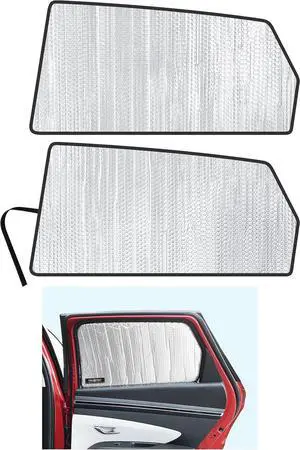 YelloPro Side Window Rear Seat 2nd Row Sunshade (Set of 2) Custom Fit for 2022 2023 2024 2025 Hyundai Tucson, Hybrid, SUV, Sun Protection UV Reflector Accessories [Made in USA]