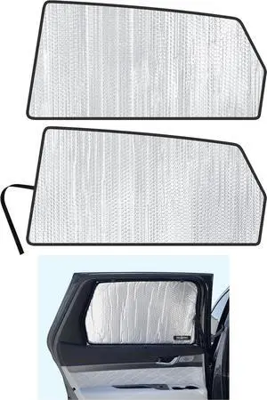 Side Window Rear Seat 2nd Row Sunshade Custom Fit for 2020 2021 2022 2023 2024 2025 Hyundai Palisade SUV, SE, SEL, Limited, UV Reflector Sun Protection Accessories (Set of 2) -Made in USA