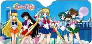 Sailor Moon Car Sunshade Windshield Featuring All of The Sailor Scouts, 28 X 58 Inches