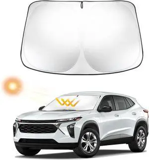 INTGET for 2025 2024 Chevy Trax Sunshade, Front Windshield Sunshade, Foldable Window Sun Cover Protector for 2024 Chevrolet Trax Accessories LS 1RS LT 2RS ACTIV, for 2024 Trax Sunshde 2025