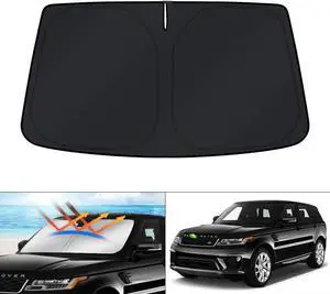 KUST Windshield Sun Shade for 2014-2022 Land Rover Range Rover Sport Accessories Sunshade Foldable Sun Visor Protector Blocks UV Rays Keep Your Car Cooler
