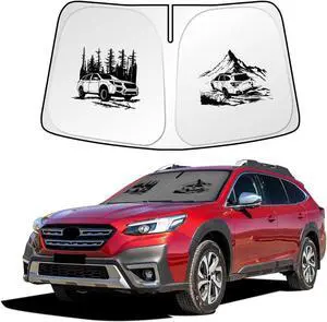 Windshield Sunshade Compatible with Subaru Outback Ascent Forester Blocks UV Rays Sun Visor Protector Foldable Front Window Sun Shield