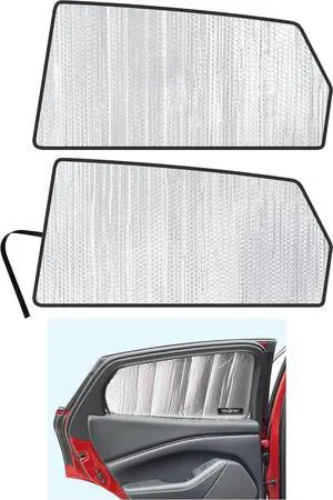 YelloPro Custom Fit Side Window Rear Seat 2nd Row Sunshade Accessories (Set of 2) for 2021 2022 2023 2024 2025 Ford Mustang Mach-E Mache SUV, Select, California Route, Premium, GT (Made in USA)