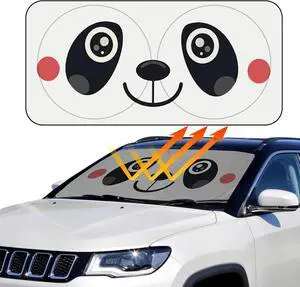 Car Sun Shade Windshield Cute Eye Sunshade, AYAMAYA Portable Big Cute Cartoon Car Window Sun Shades Automotive Outdoor UV Rays Protector Waterproof Folding Sun Visor Cover for Baby - (59"x33")