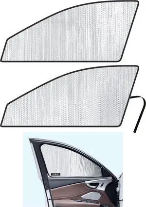 YelloPro Side Window Front Seat Sunshade (Set of 2) Custom Fit for 2019 2020 2021 2022 2023 2024 2025 Acura RDX SUV, UV Reflector Sun Protection (Made in USA)