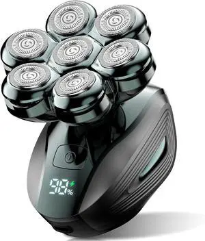 Head Shavers for Bald Men: Upgraded Detachable Head Shaver - IPX7 Waterproof Electric Razor for Men - 7D LED Display Rechargeable Grooming Kit with Type-C Charge