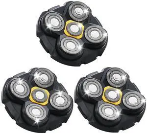 Shaver Replacement Heads Compatible with Microtouch Titanium Head Shaver, for Bald Men 3 Pack