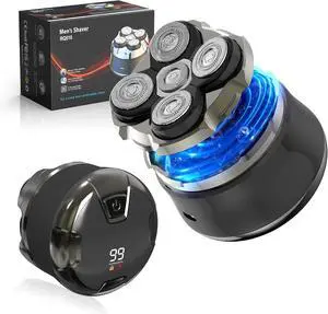 Head Shavers for Bald Men, 5D Magnetic Bald Head shavers Waterproof Mens Head Shaver for Wet/Dry Use, LED Display Electric Razor Type-C Charging, 360°Close Shave for Men (5D)